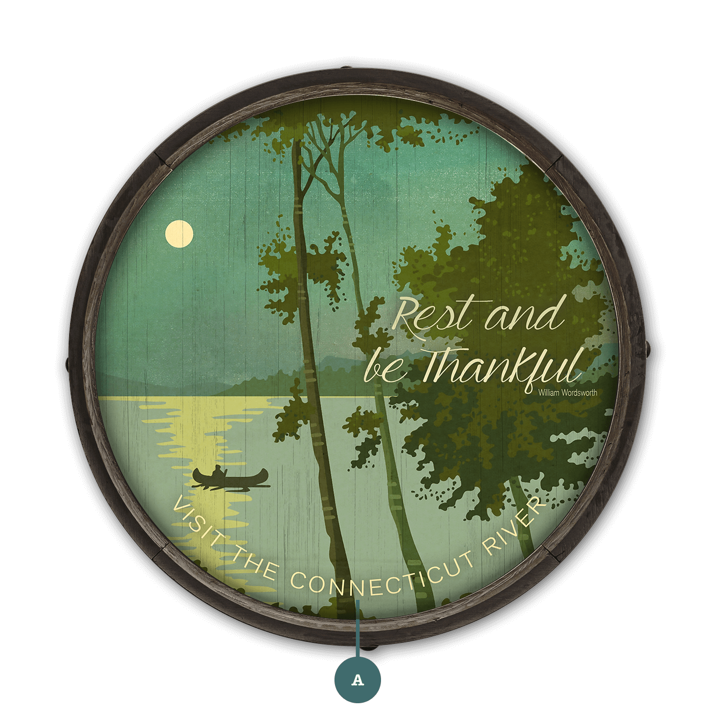 Rest and Be Thankful - Barrel End Wall Art