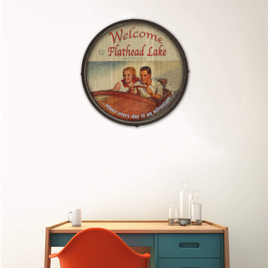 Where Every Day is an Adventure: Version 1 - Barrel End Wall Art