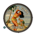 Beach Girl - Barrel End Wall Art