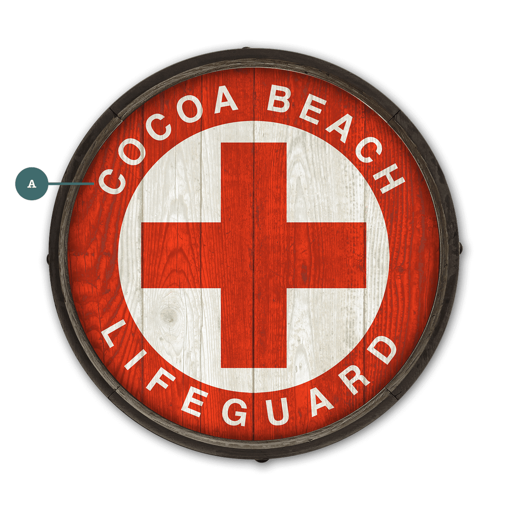Lifeguard Sign - Barrel End Wall Art