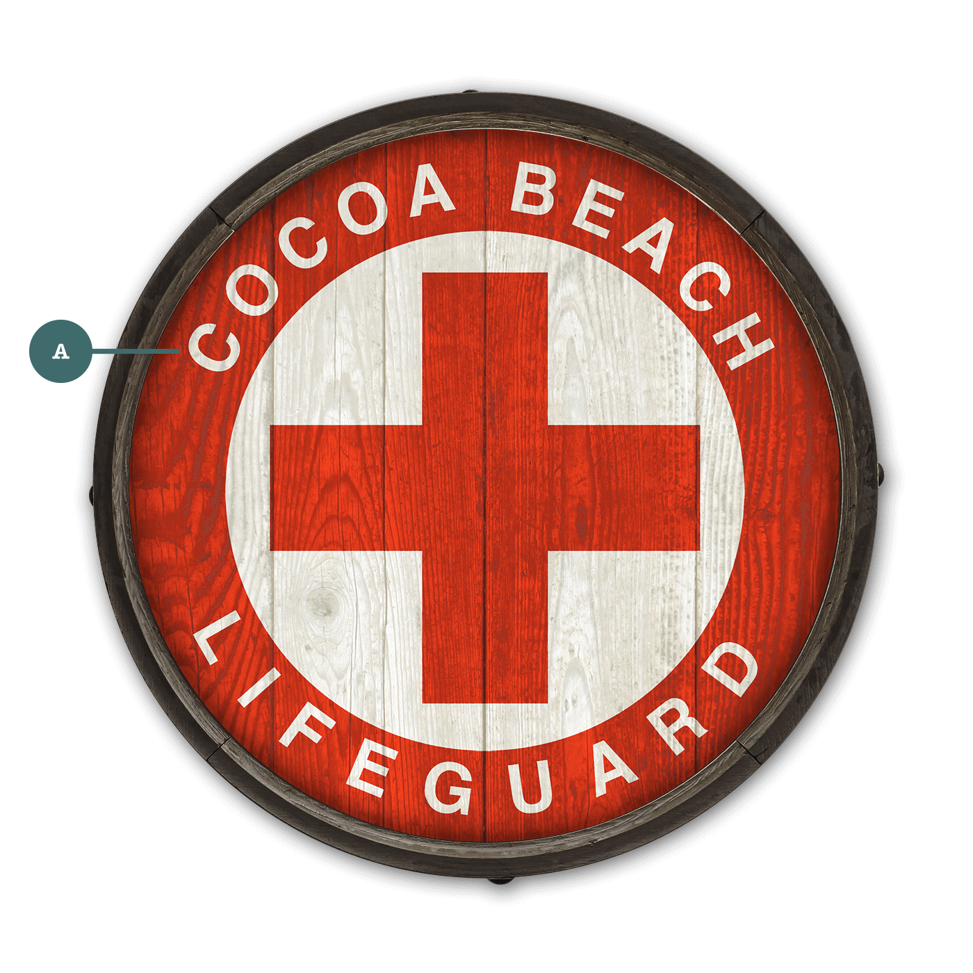 Lifeguard Sign - Barrel End Wall Art