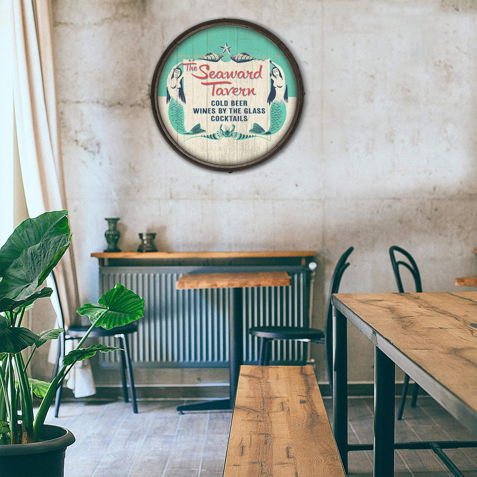 Mermaid Tavern - Barrel End Wall Art