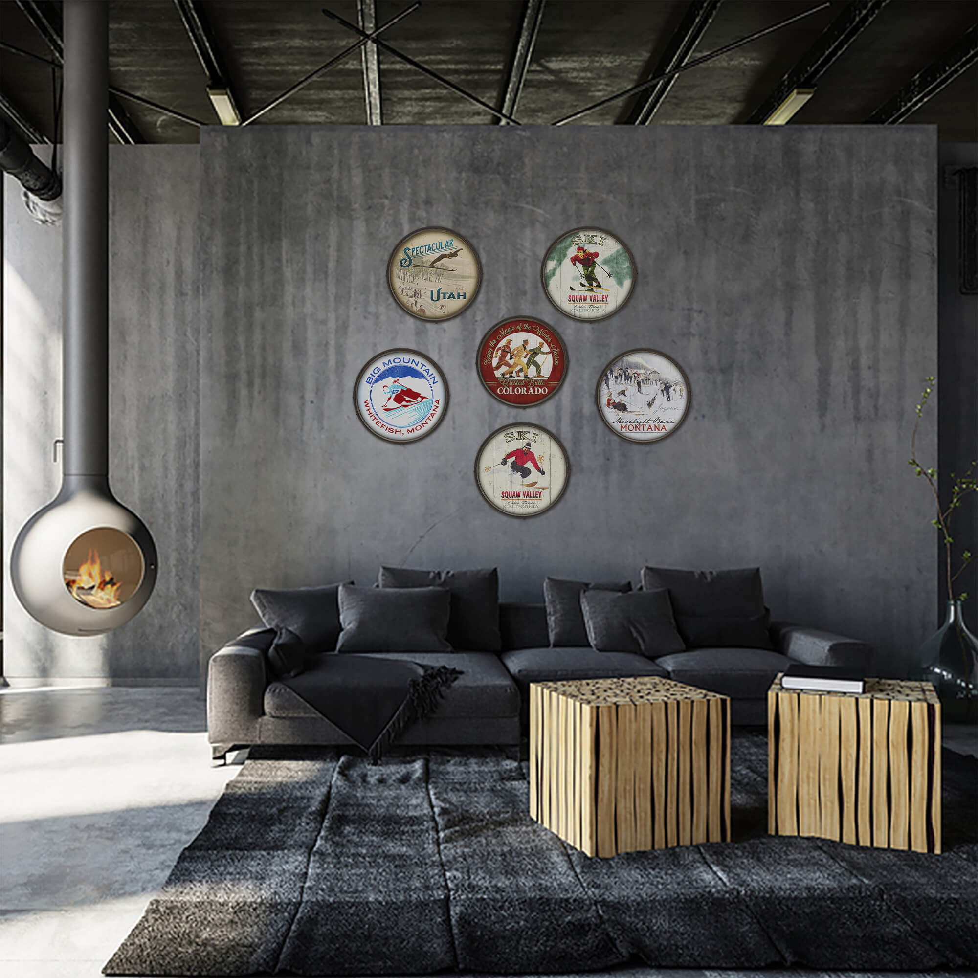 Enjoy the Magic of the Winter Season - Barrel End Wall Art