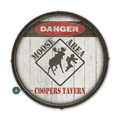 Moose Warning Sign - Barrel End Wall Art