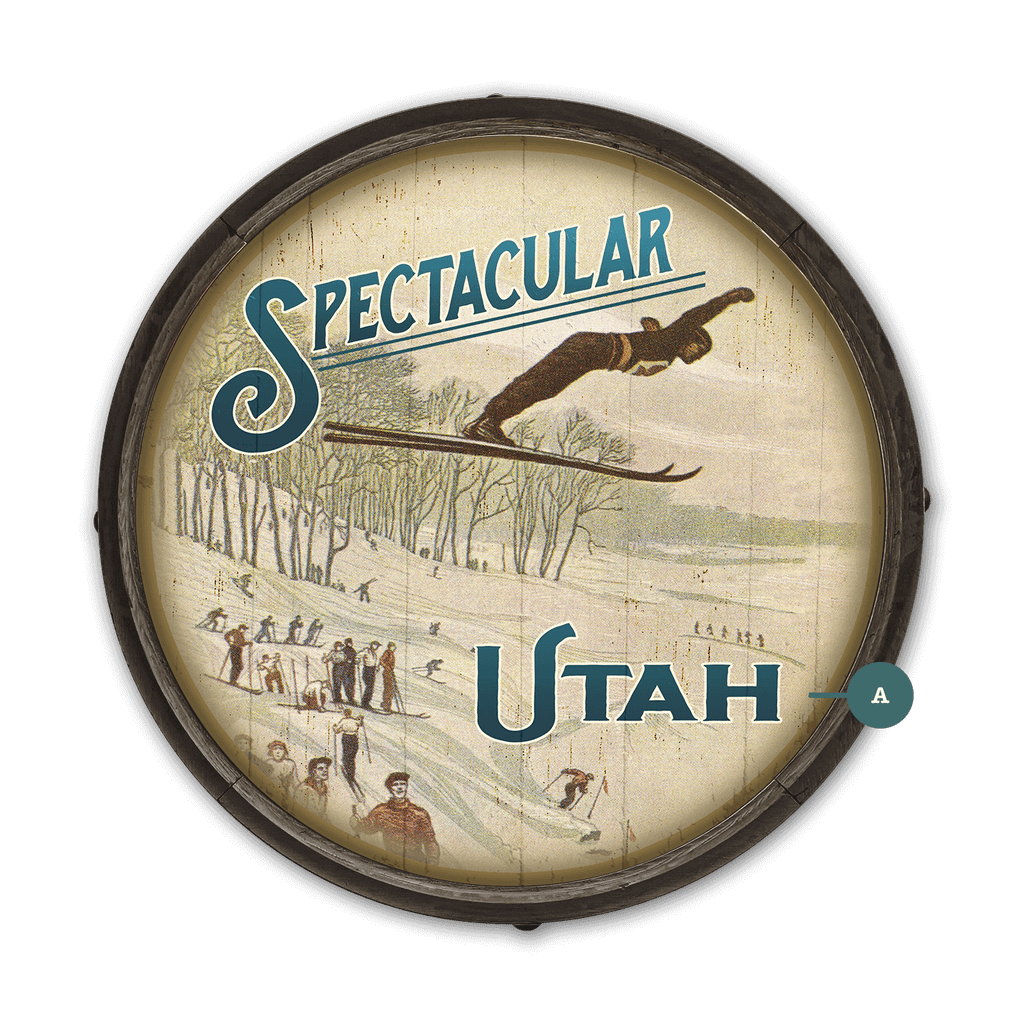 Spectacular Ski Jumper - Barrel End Wall Art