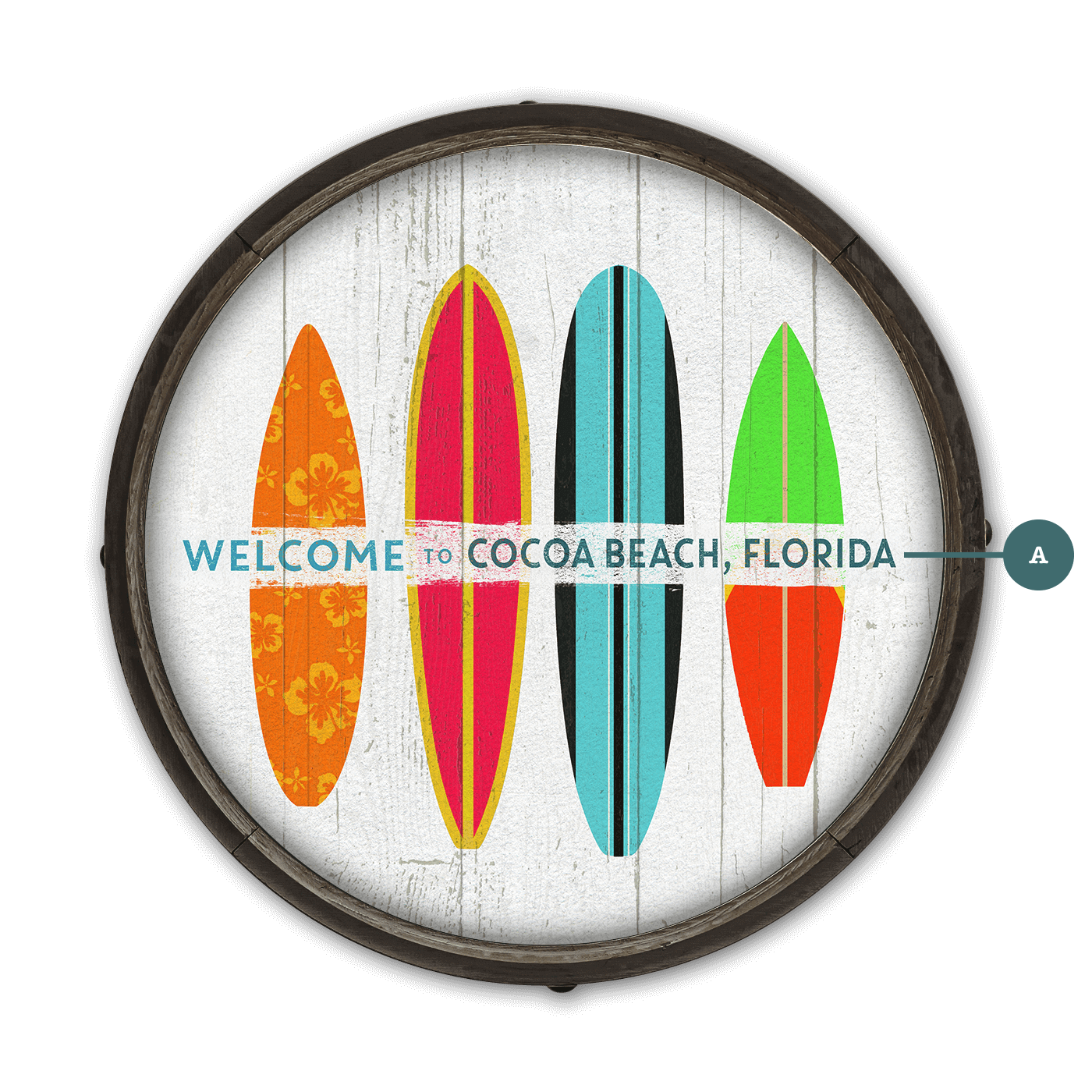 Beachside Boards - Barrel End Surf Art