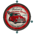 Christmas Tree Truck: Personalized - Barrel End Wall Art
