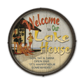 Lake House Welcome: Generic - Barrel End Wall Art