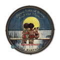 Stars and the Moon: Lake - Barrel End Wall Art