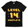Born In 2007 Level 14 Complete 14th Birthday Retro Gaming Gift T-Shirt