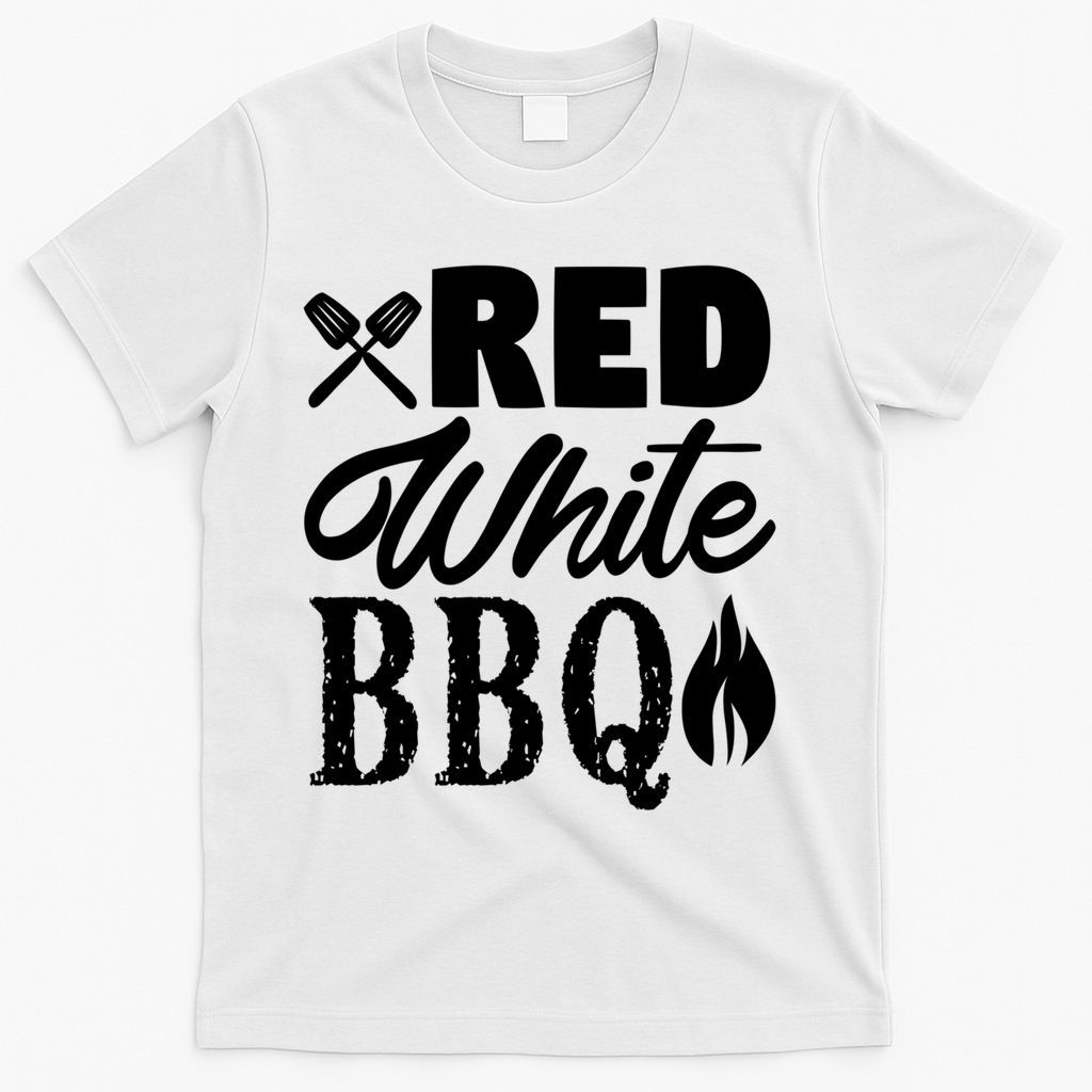 Bbq Lover 4th Of July Funny Red White Bbq Cool Gift T-Shirt