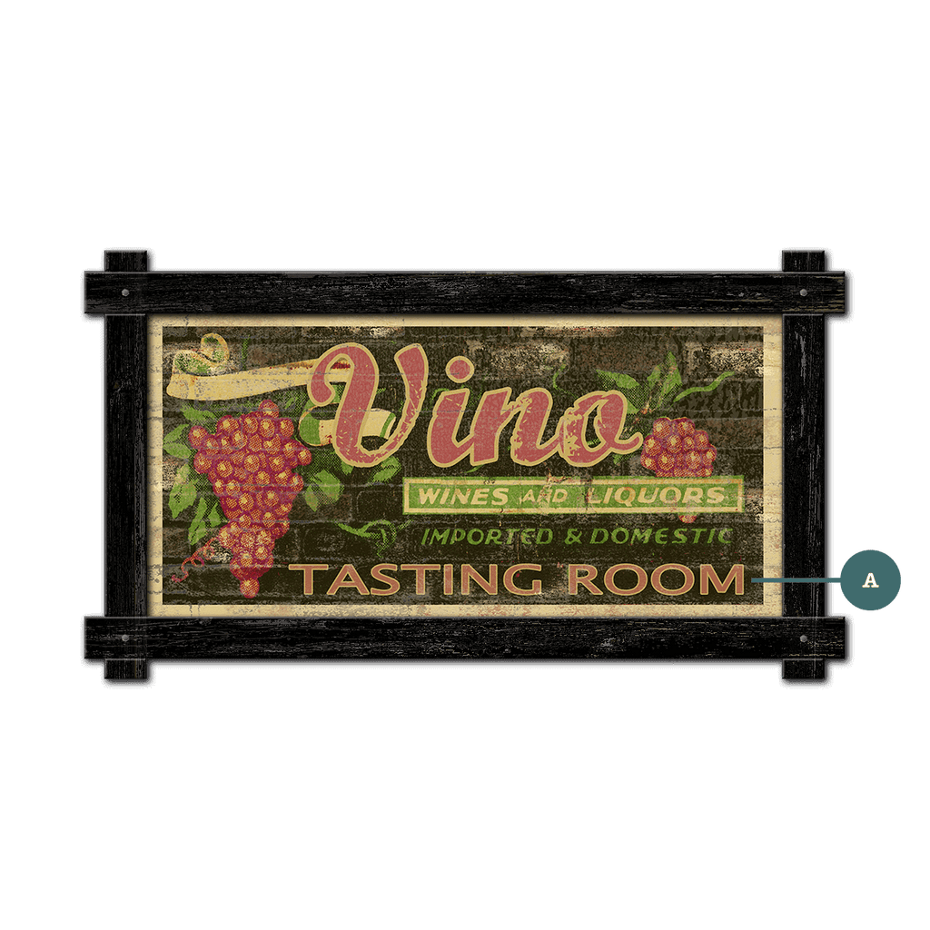 Vino Tasting Room - Framed Wall Art