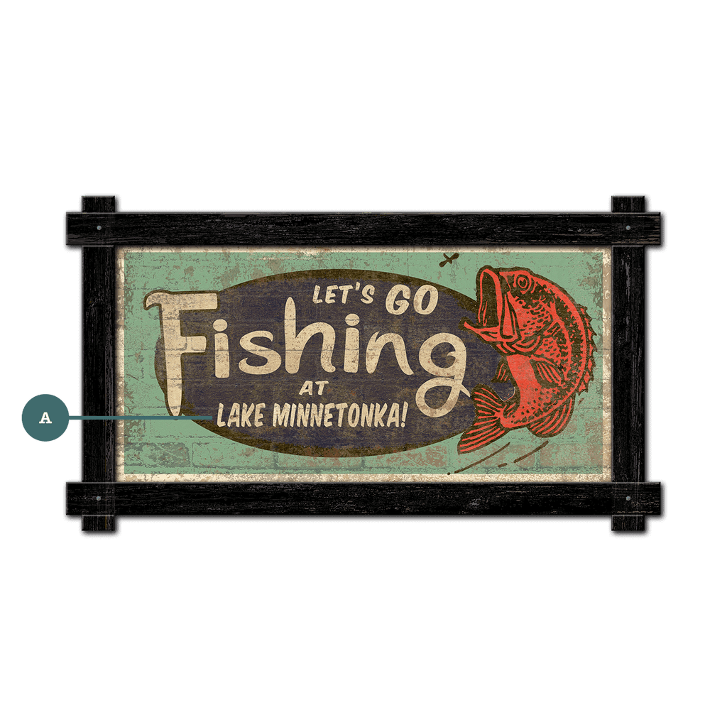 Let's Go Fishing - Framed Wall Art
