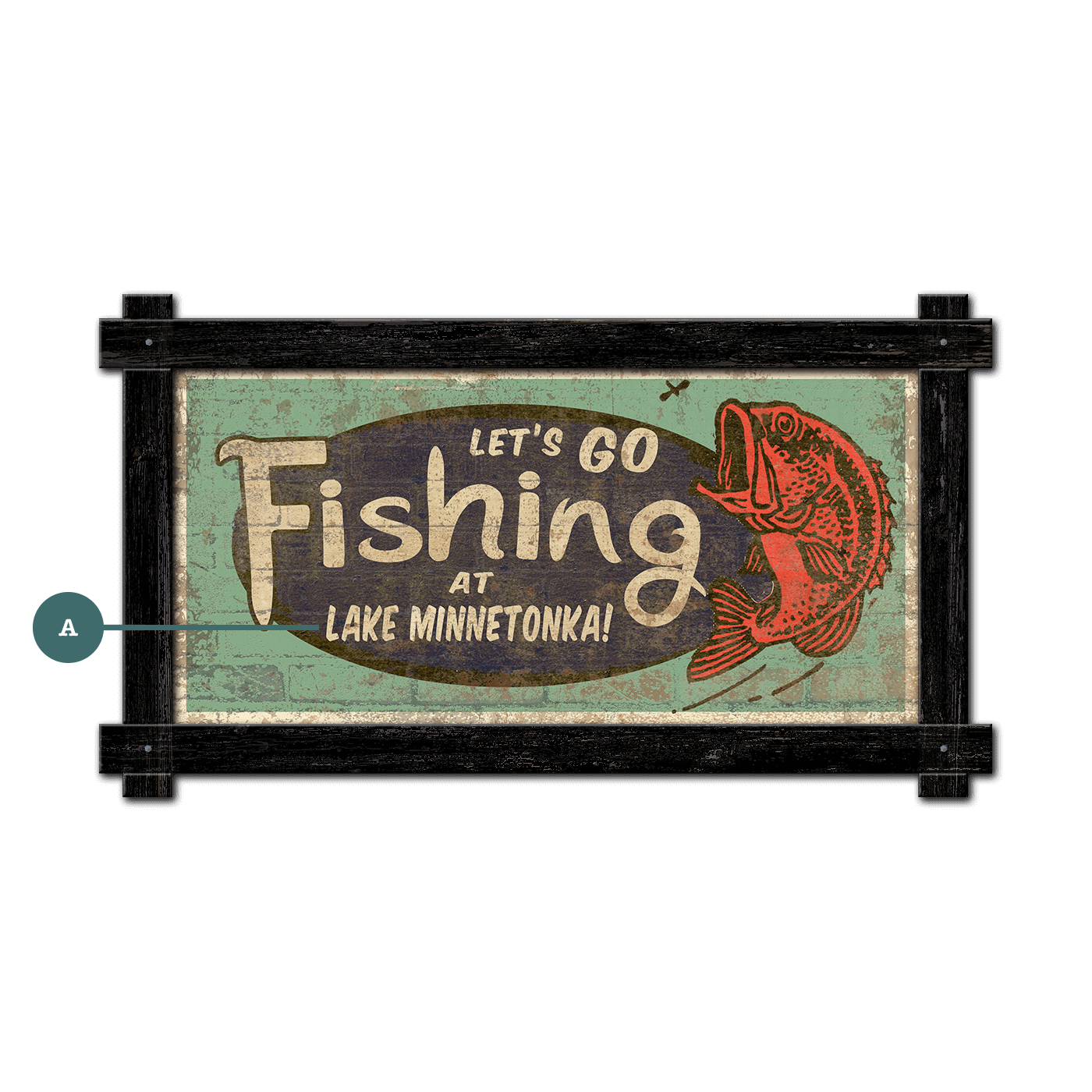 Let's Go Fishing - Framed Wall Art