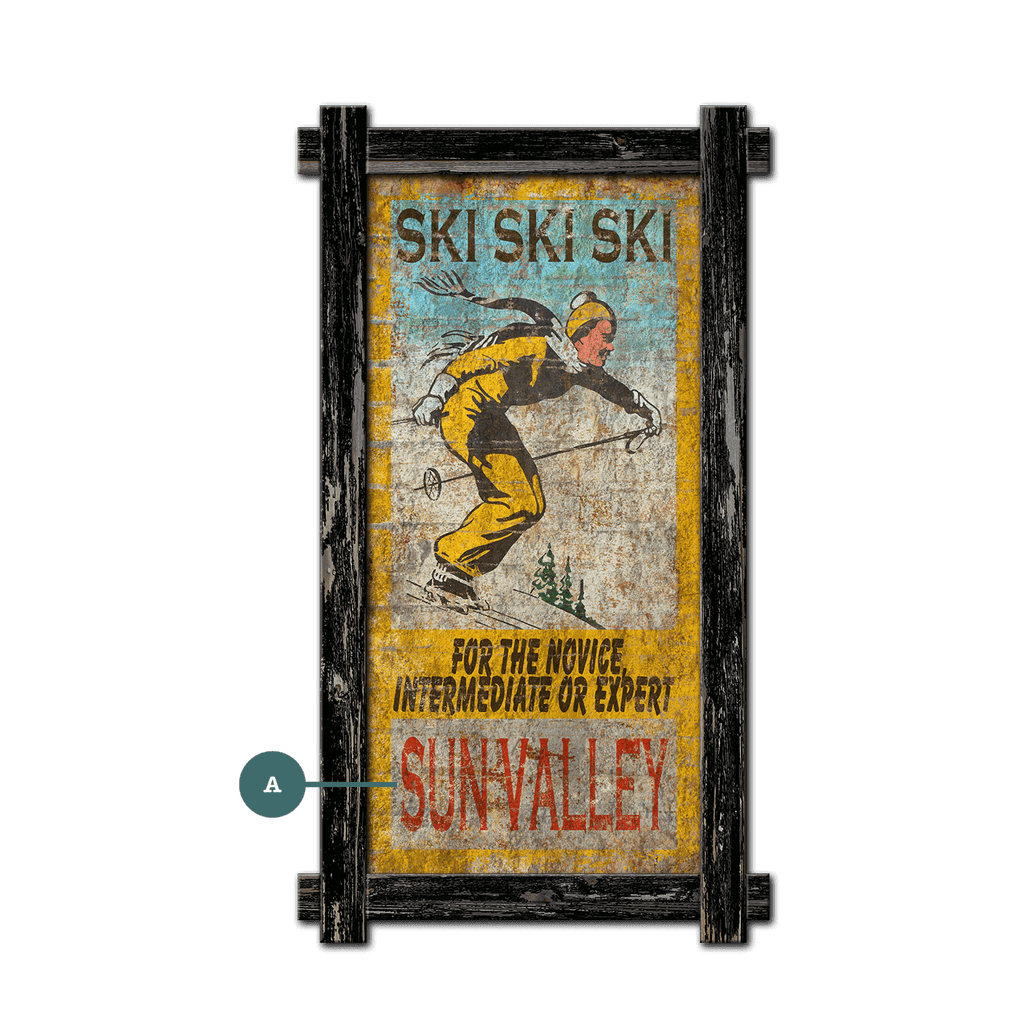 SKI SKI SKI - Framed Wall Art