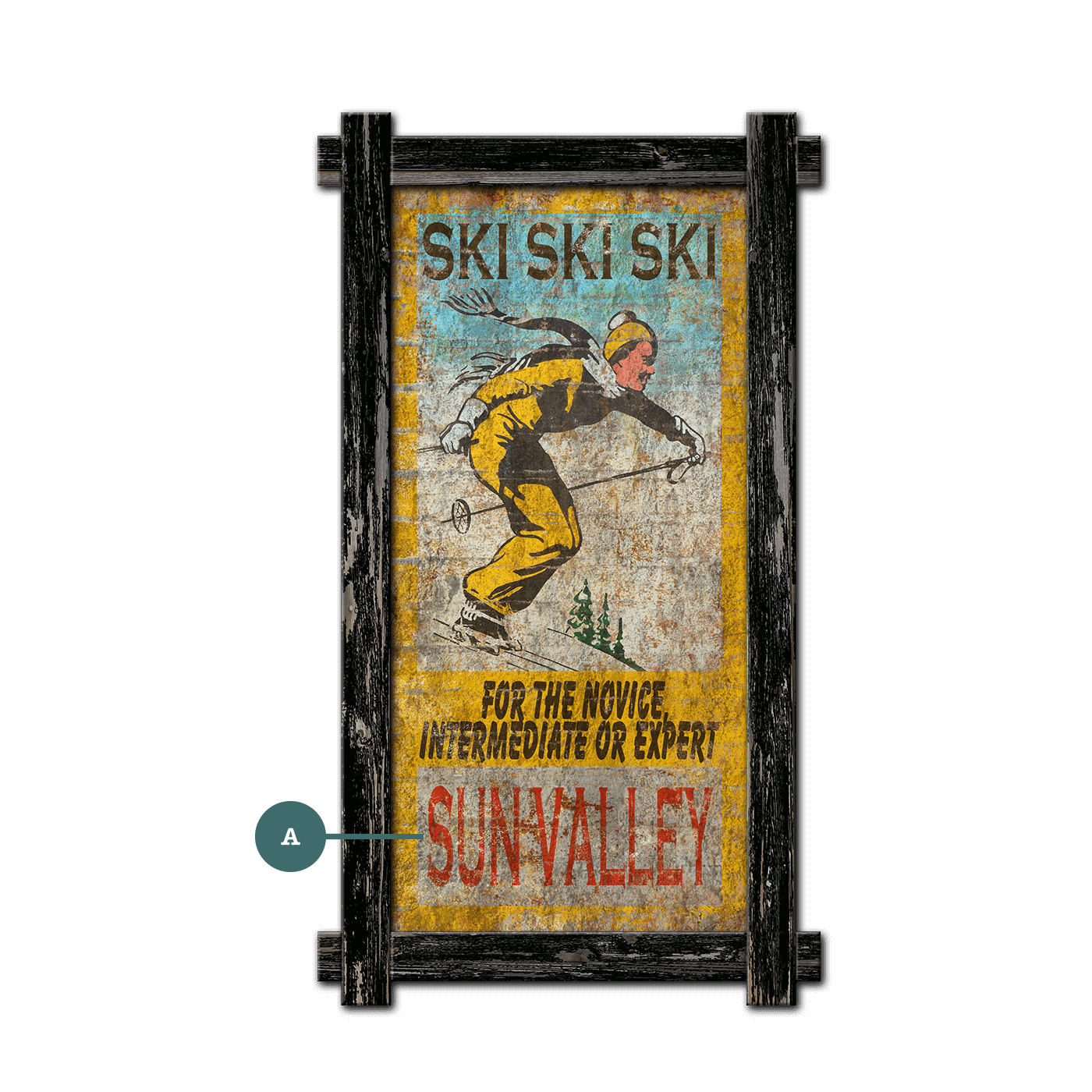 SKI SKI SKI - Framed Wall Art
