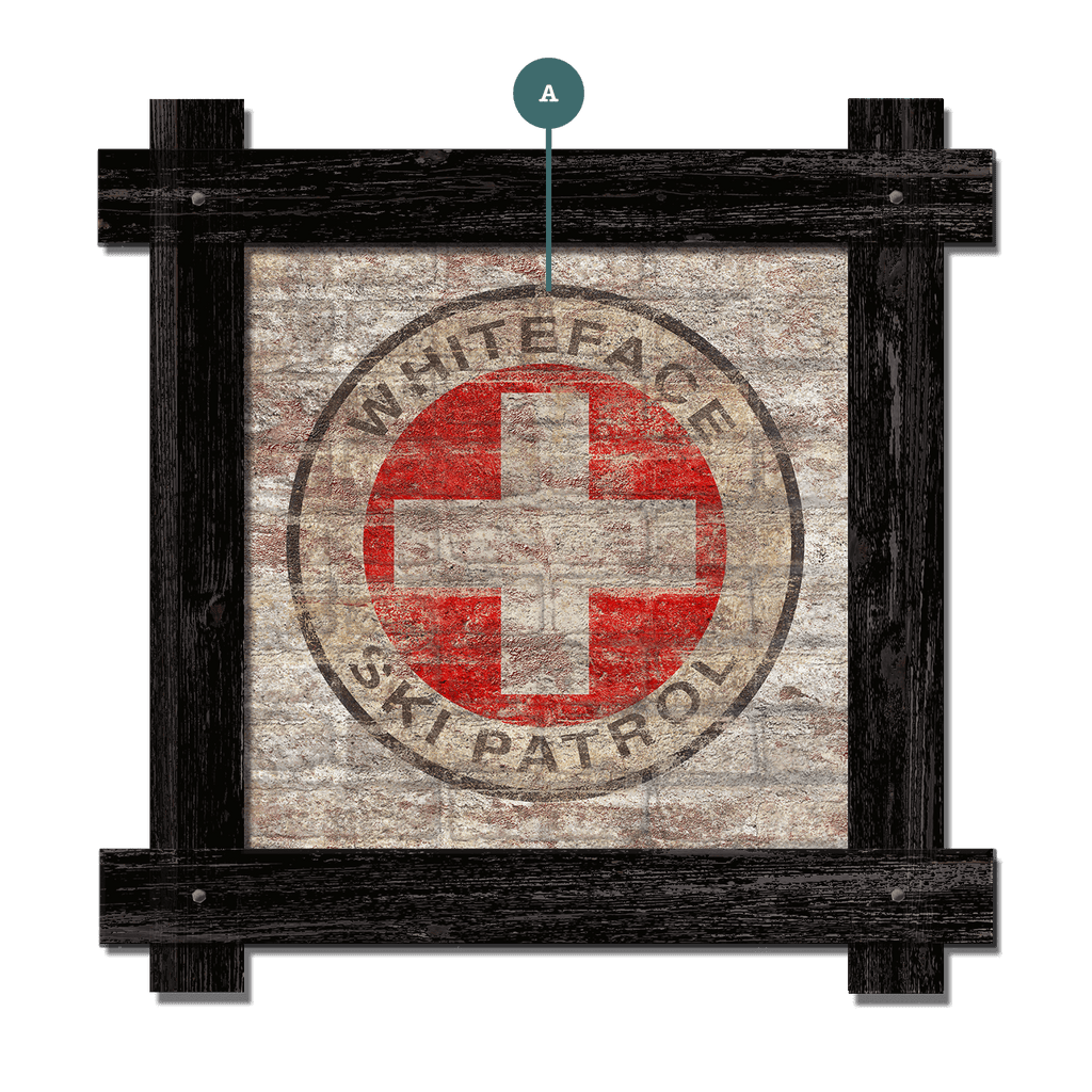 Vintage Ski Patrol Sign - Framed Wall Art