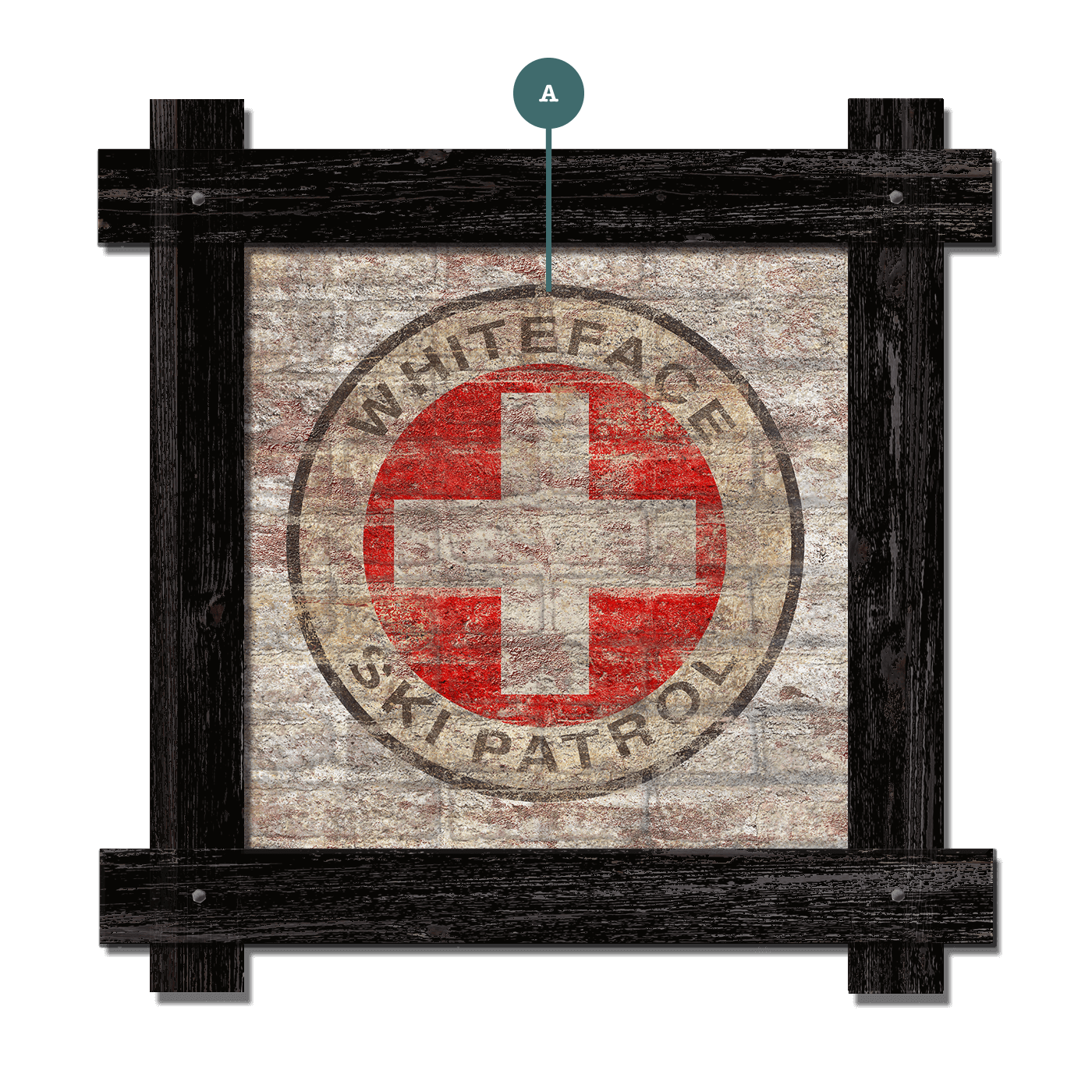 Vintage Ski Patrol Sign - Framed Wall Art