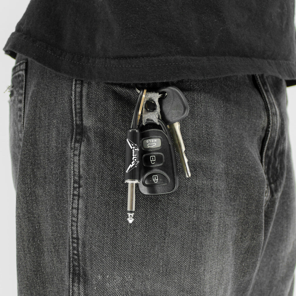 Cliff Burton Logo Guitar Plug Keychain