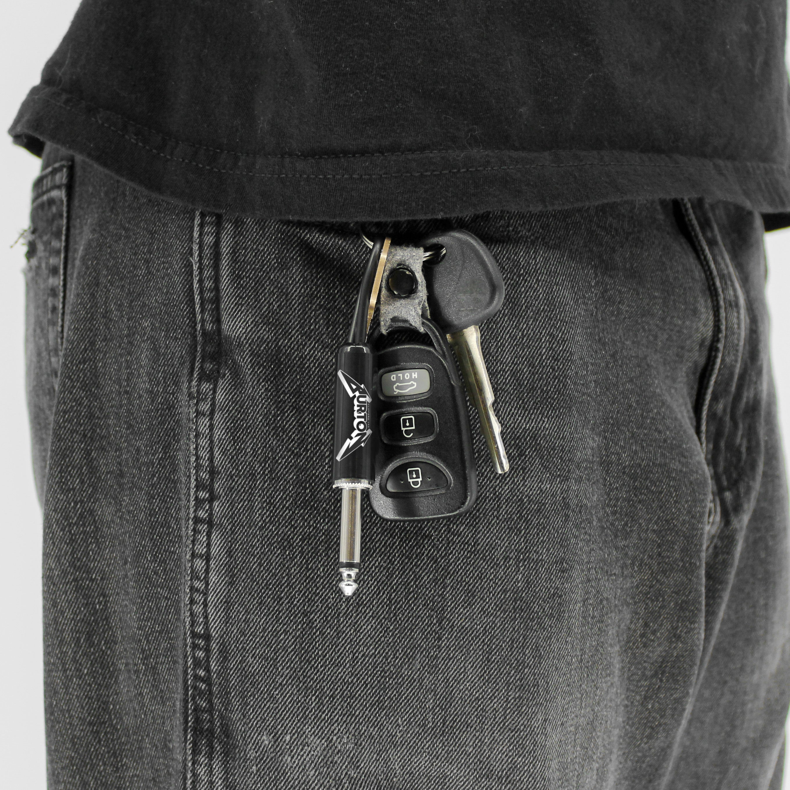 Cliff Burton Logo Guitar Plug Keychain
