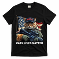 Cats Lives Matter Funny Trump 2024 Cat Maga T-Shirt