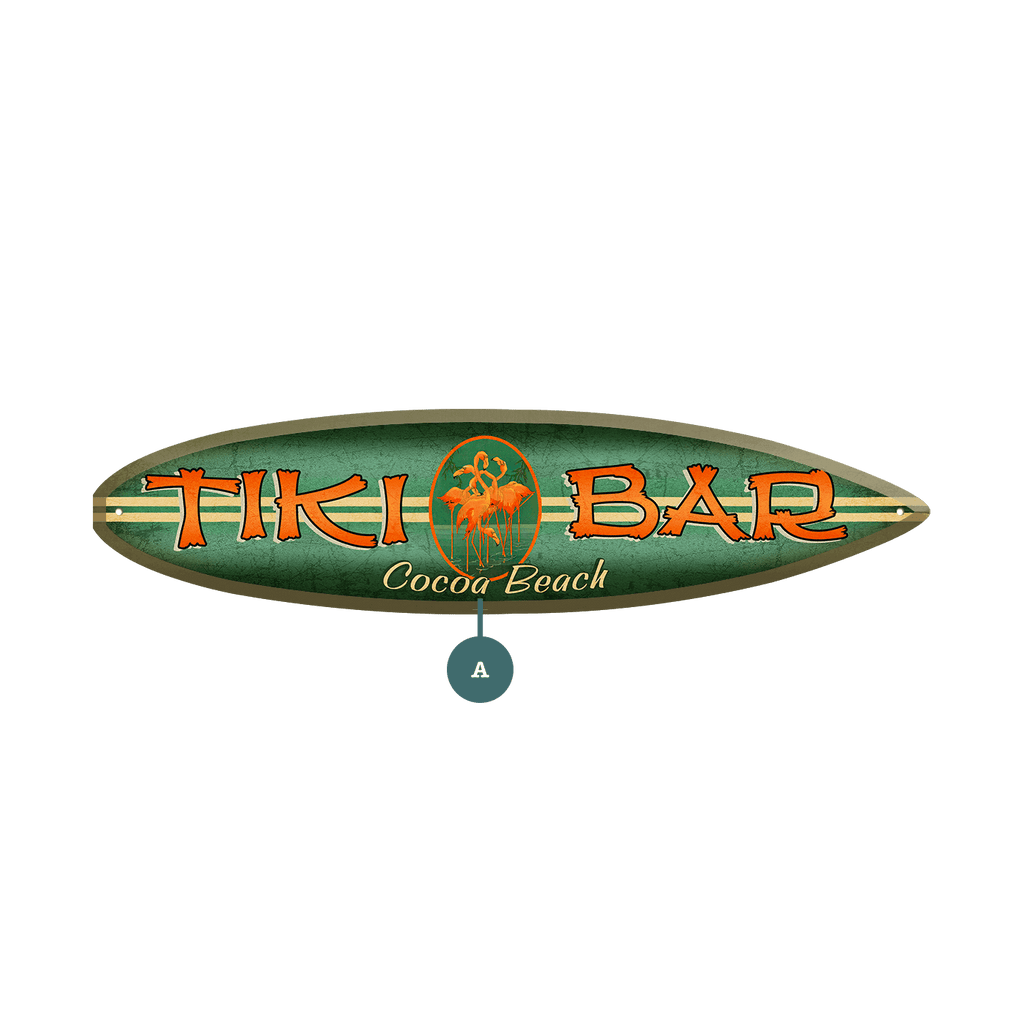 Tiki Bar - Surfboard Wall Art