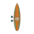 Waikiki Hawaii - Surfboard Wall Art