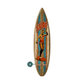 Old School Surfer - Surfboard Wall Art