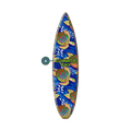 Psychedelic Sea Turtles - Surfboard Wall Art