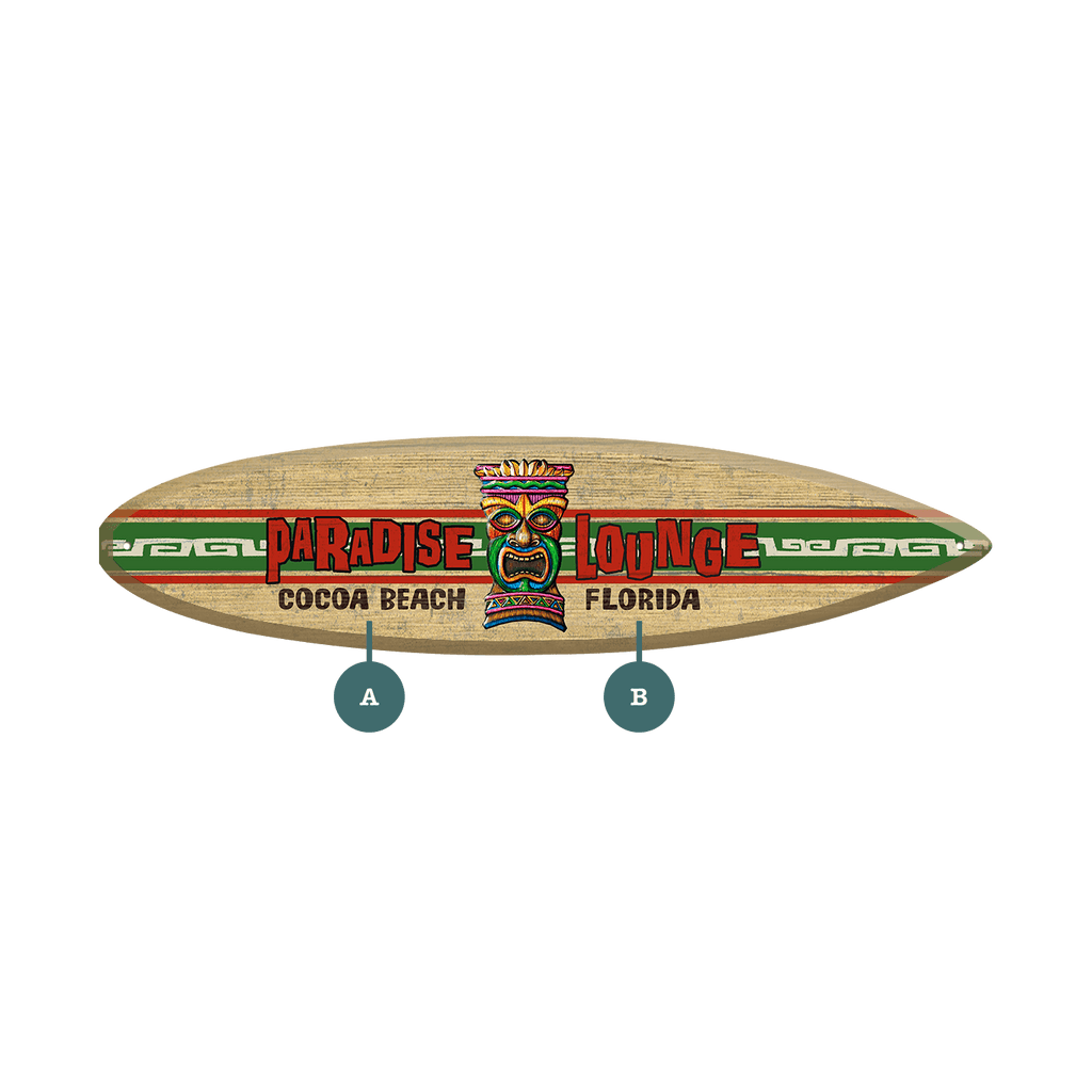 Paradise Lounge - Surfboard Wall Art