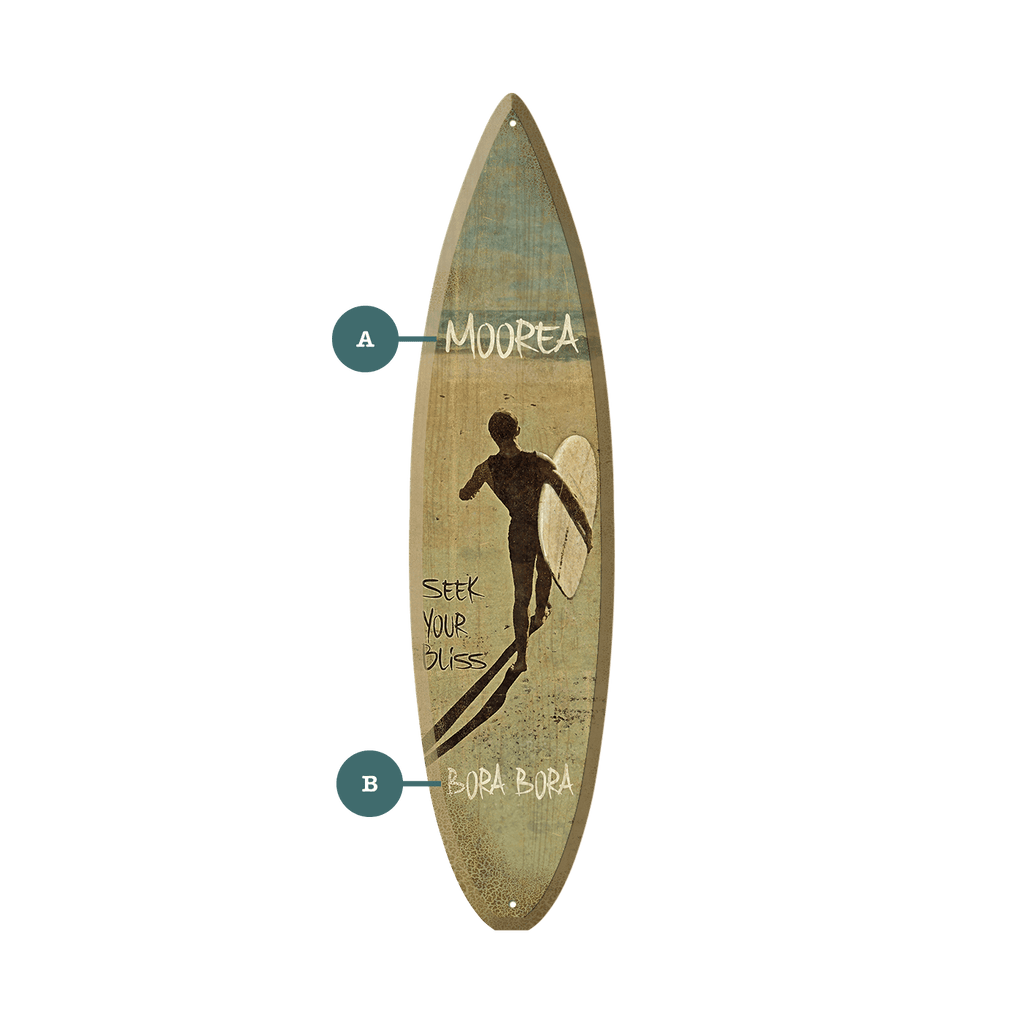Seek Your Bliss - Surfboard Wall Art
