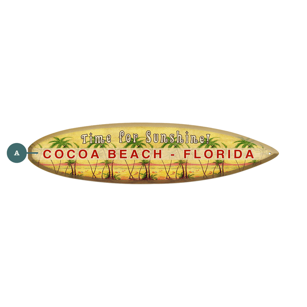 Time for Sunshine! - Surfboard Wall Art