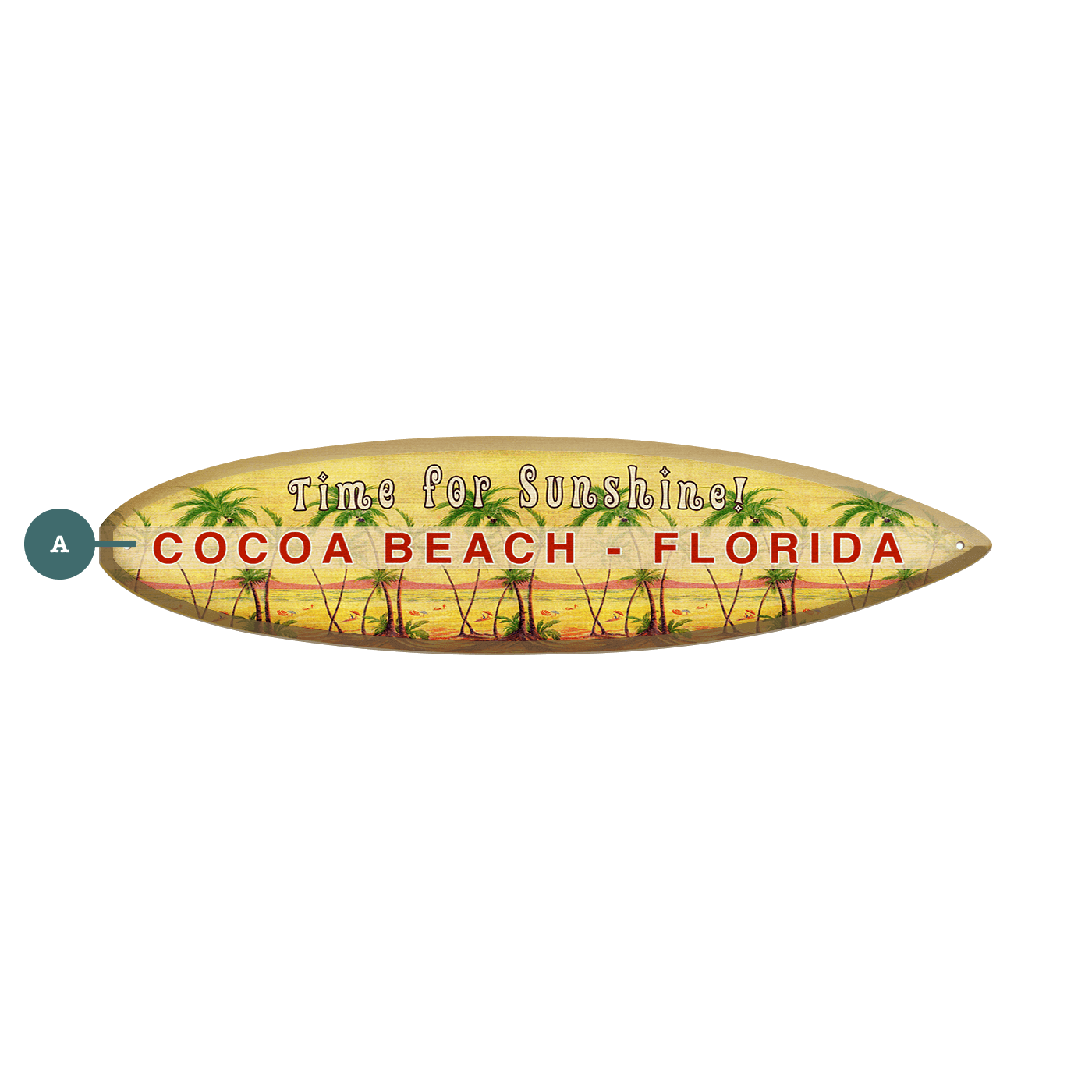 Time for Sunshine! - Surfboard Wall Art
