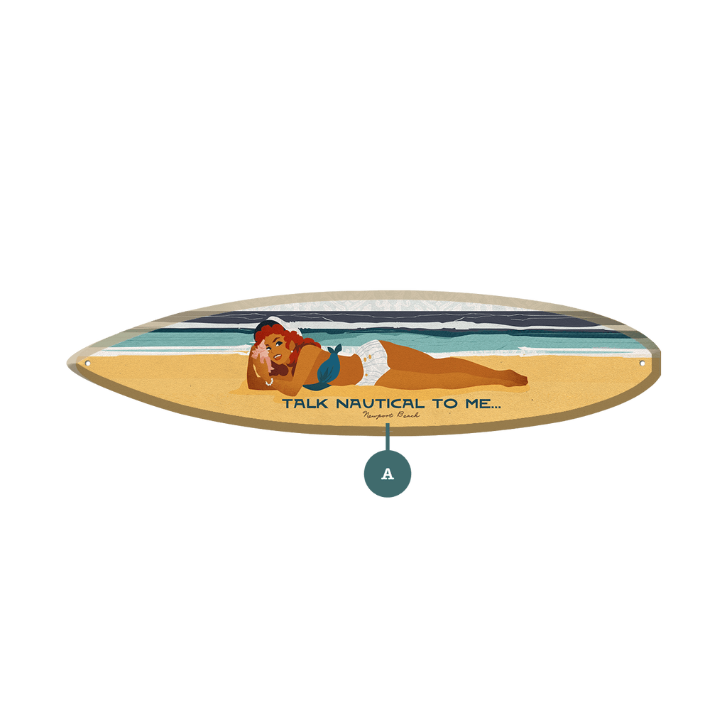 Talk Nautical To Me - Surfboard Wall Art