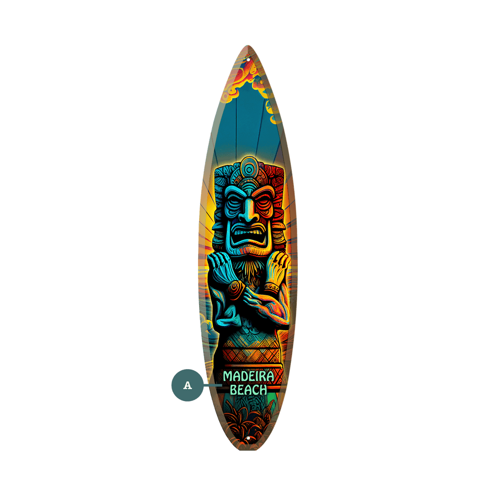 Tiki Man 1 - Surfboard Wall Art
