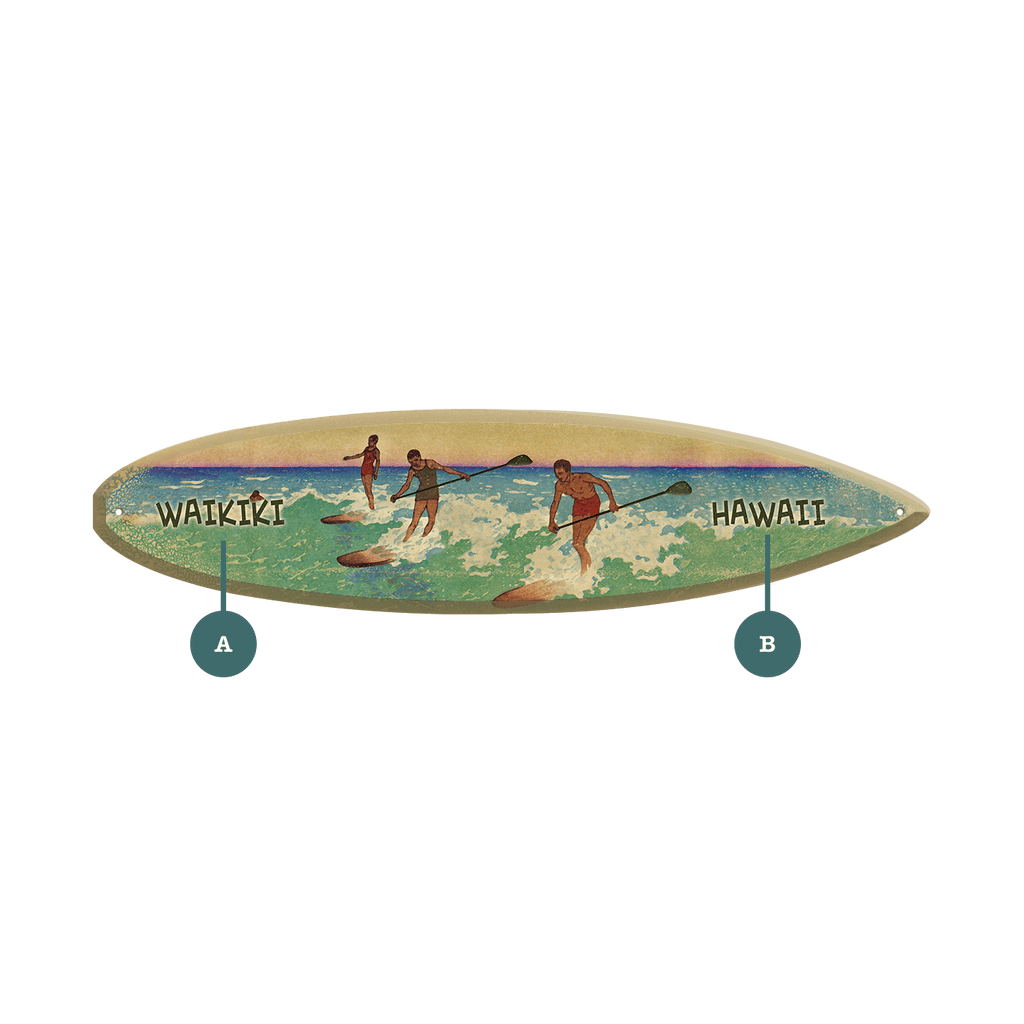 Riding the Waves: Paddle Edition - Surfboard Wall Art