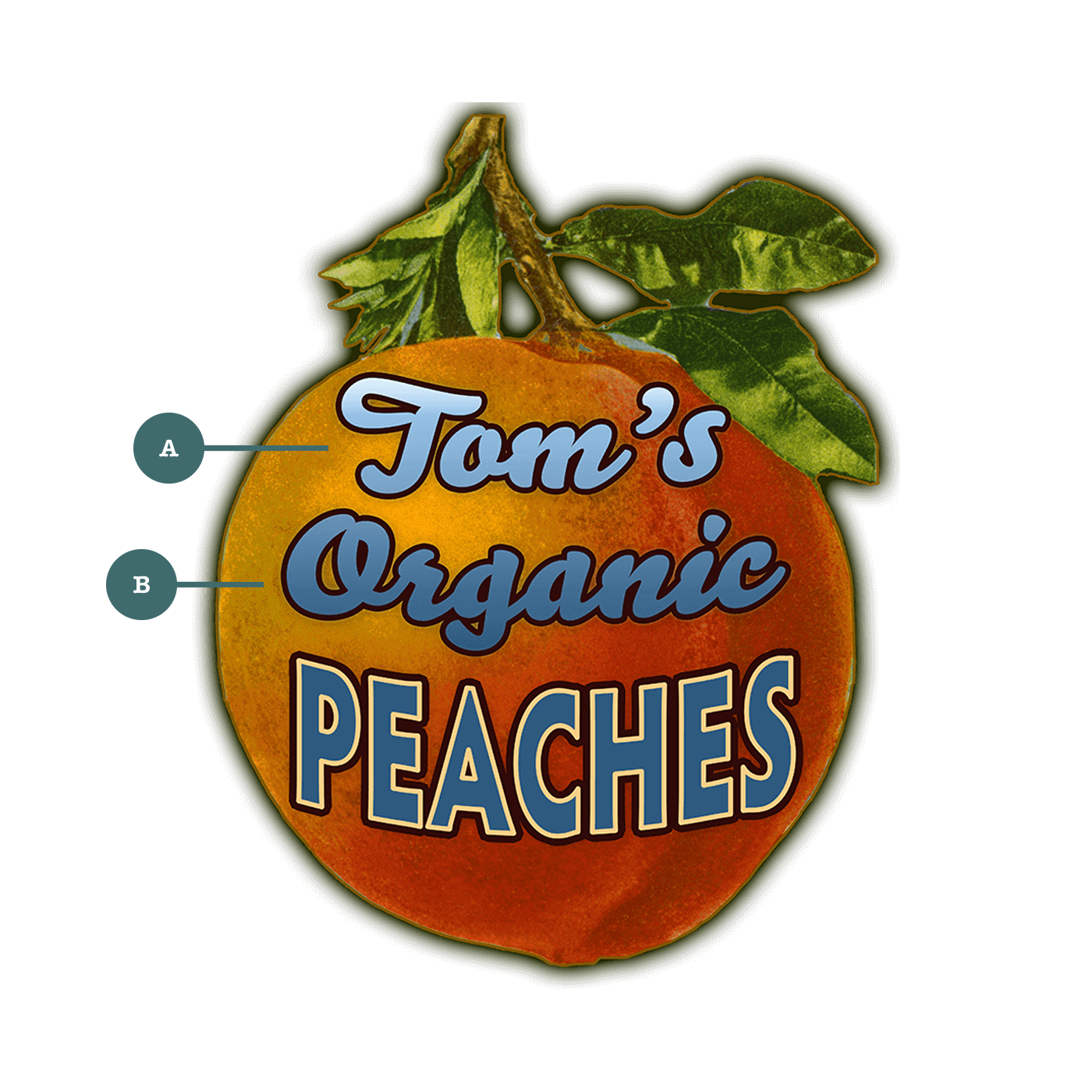 Garden Cutouts: Peaches - Decorative Plaque