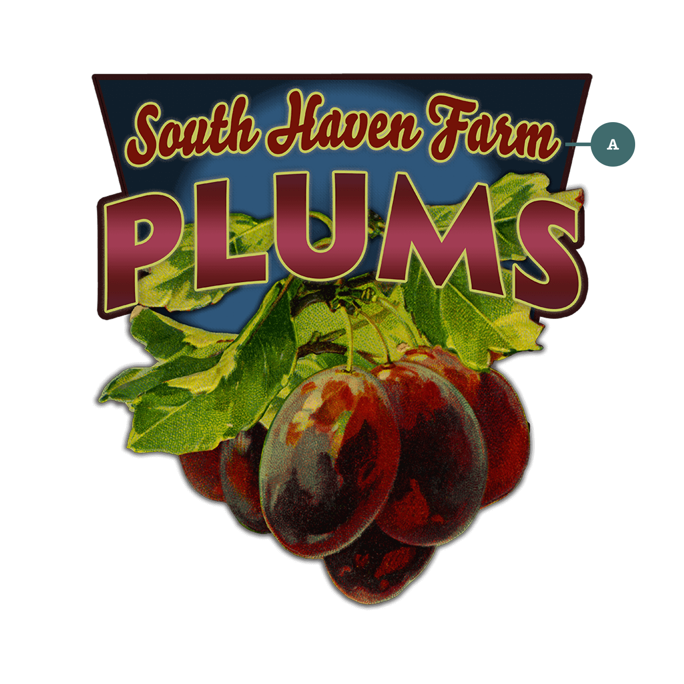 Garden Cutouts: Plums - Decorative Plaque