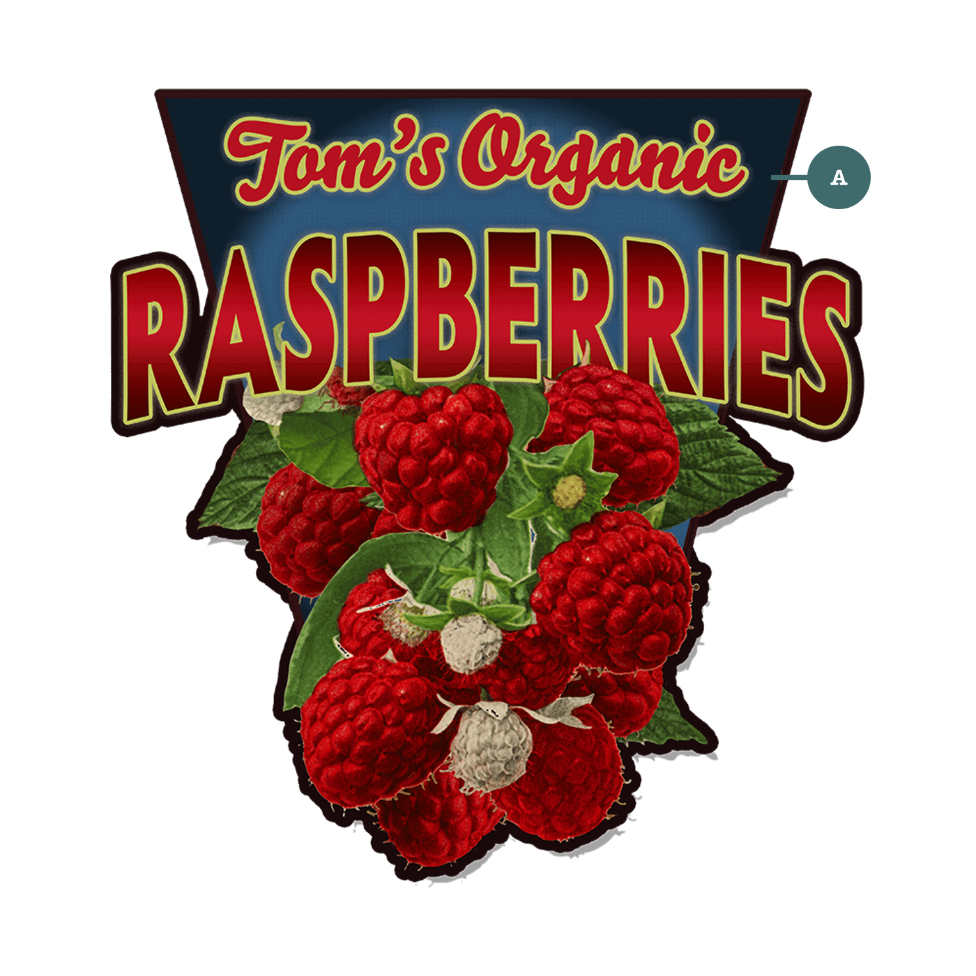 Garden Cutouts: Raspberries - Decorative Plaque