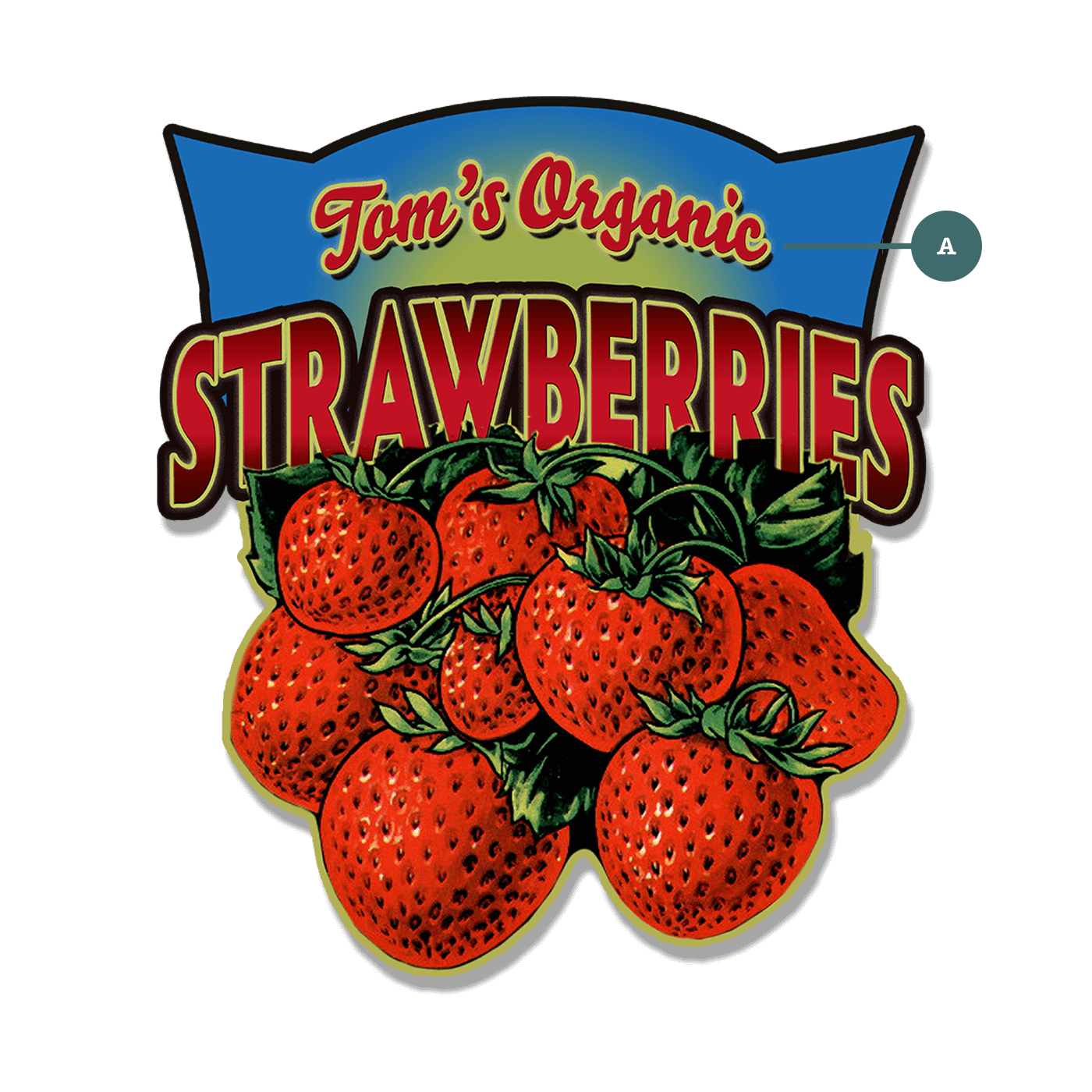 Garden Cutouts: Strawberries - Decorative Plaque