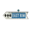 Ski Run Difficulty Arrow: Triple Black - Wood Wall Decor