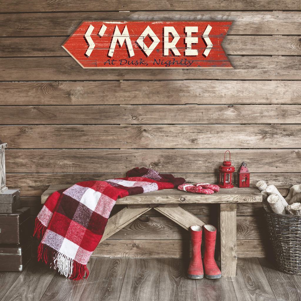 S'MORES Arrow - Wood Wall Decor