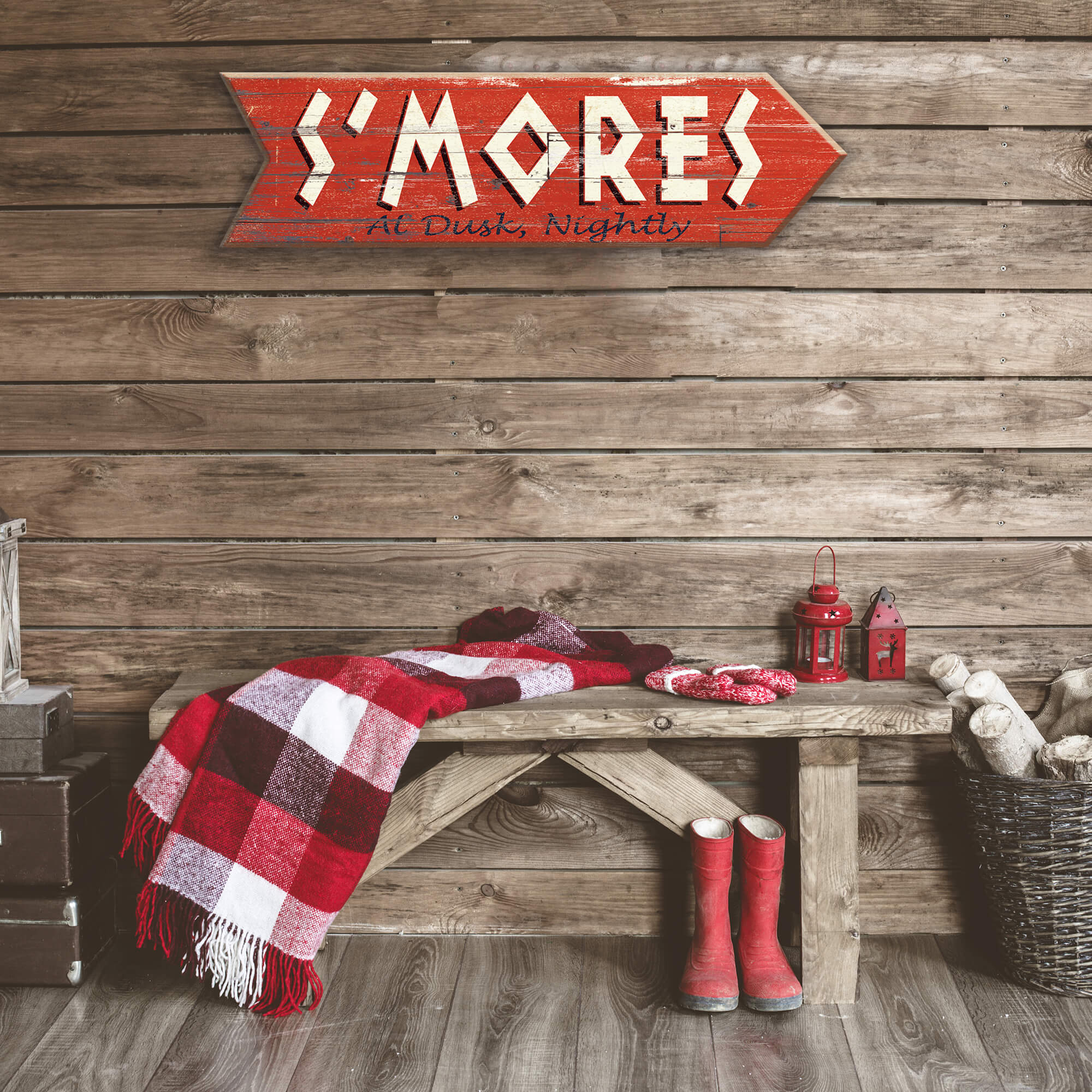 S'MORES Arrow - Wood Wall Decor