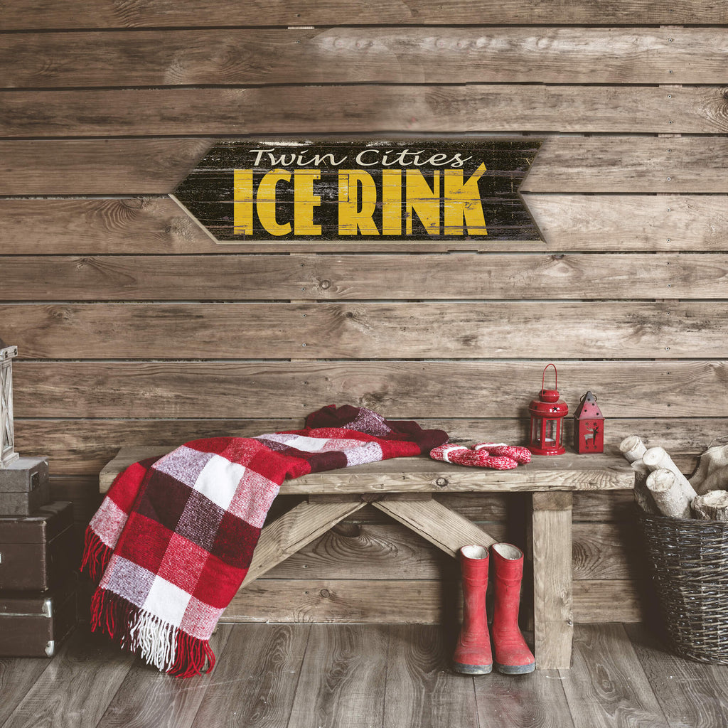 Ice Rink Arrow - Wood Wall Decor