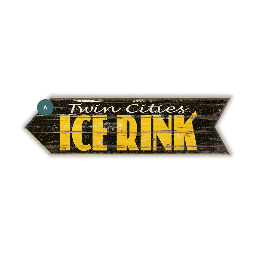 Ice Rink Arrow - Wood Wall Decor
