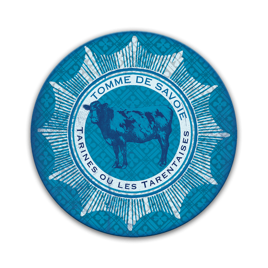 Blue Tomme de Savoie Cheese Label