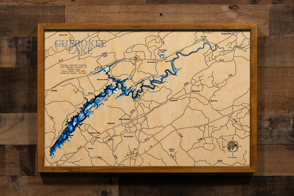 Cherokee Lake in Grainger, Hamblen, Hawkins, and Jefferson Counties, Tennessee