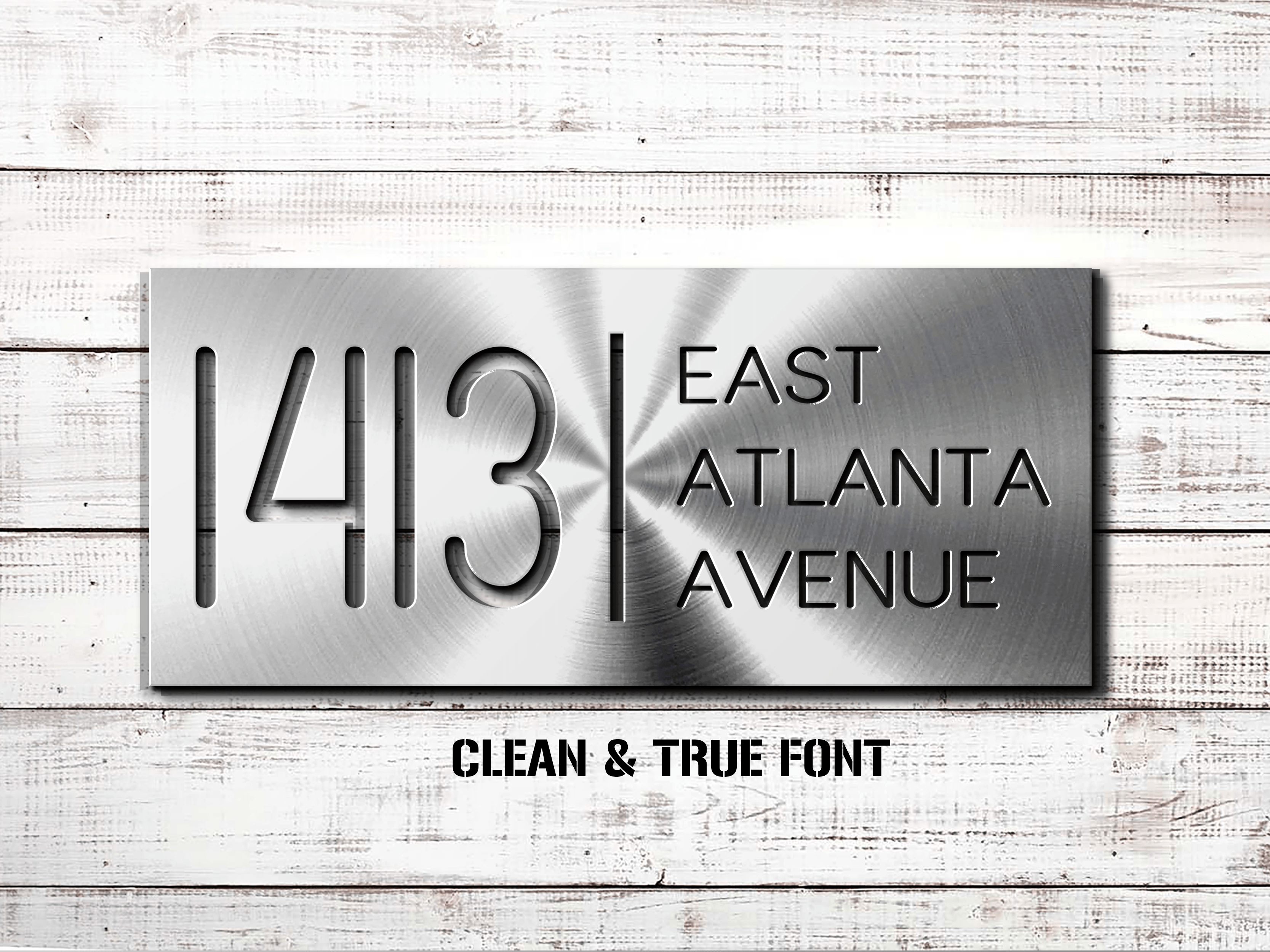 8 x 18 Custom Metal Address Sign, House Number Sign, House Number Street Sign, Address Plaque