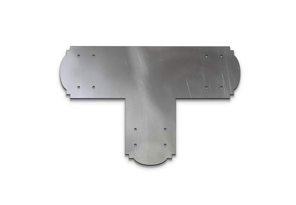 Decorative Design T Bracket for 6x6 Post, 6 Inch T Bracket Bolt Plate, T Support Bracket, Steel Bracket, 6 inch, Center Bracket, Truss Plate
