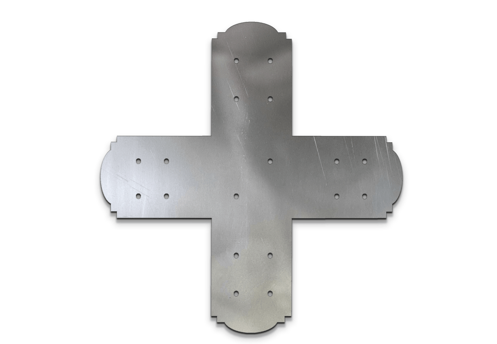 Decorative Design X Bracket for 8" Post, 8x8 Bolt Plate, 8 Inch X Support Bracket, Pergola Bracket, 8 inch Cross Bracket